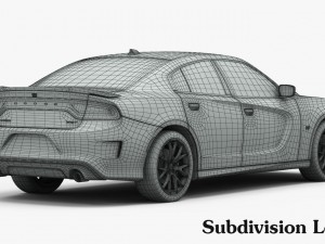 dodge charger srt 392 2015 detailed interior 3D Model