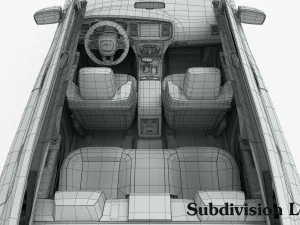 Dodge Charger SRT 392 2015 Detaillierte Innenausstattung 3D Modell