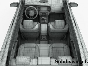 dodge charger srt 392 2015 detailed interior 3D Model