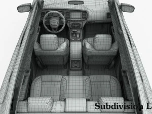 Dodge Charger SRT 392 2015 Detaillierte Innenausstattung 3D Modell