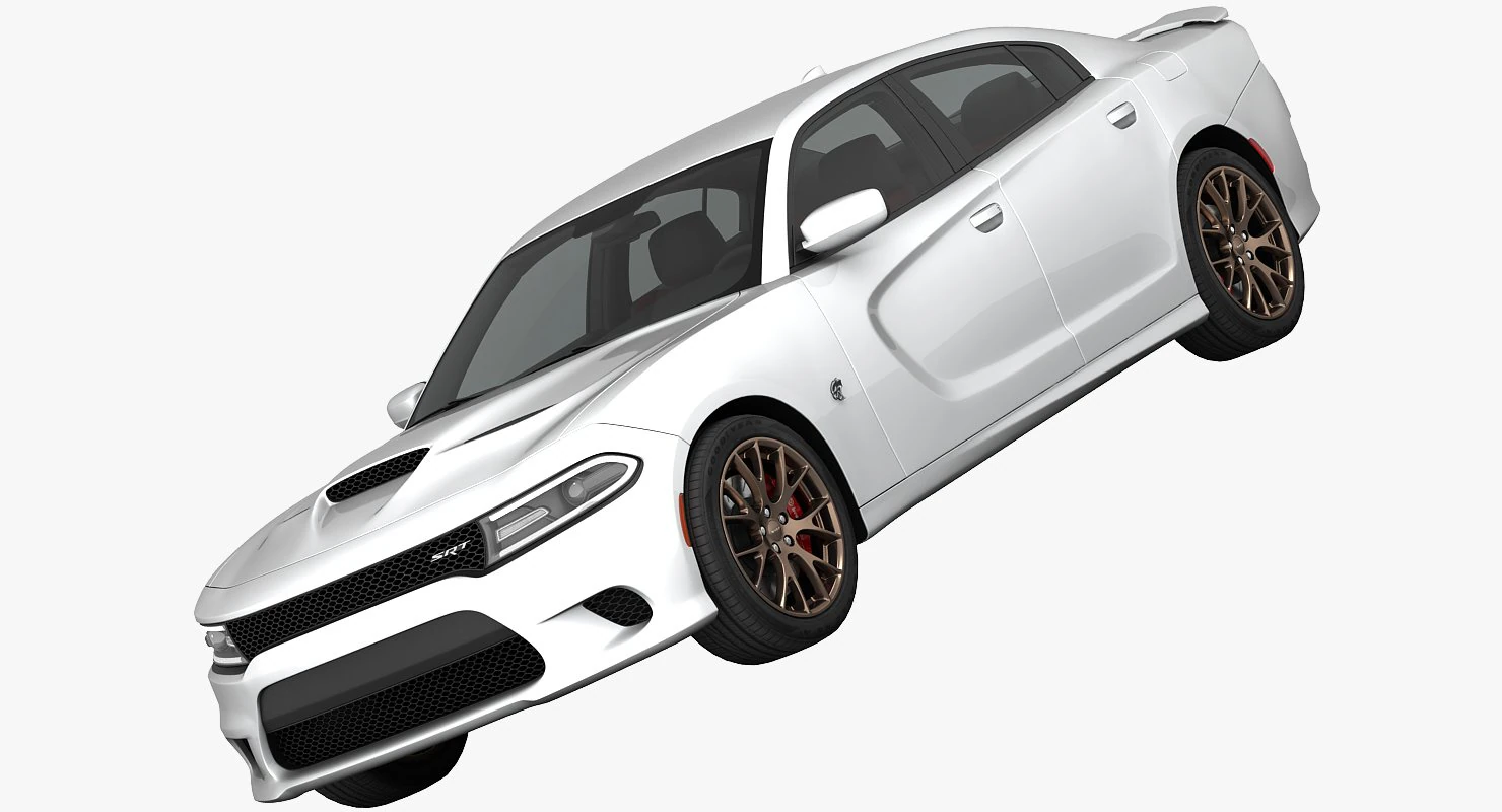 dodge charger srt hellcat 2015 detailed interior 3D Model .c4d .max .obj .3ds .fbx .stl .blend 