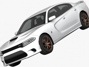 dodge charger srt hellcat 2015 detailed interior 3Dモデル