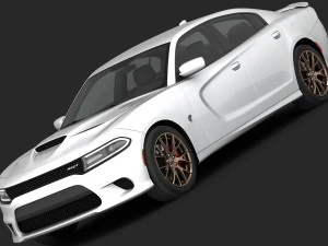 dodge charger srt hellcat 2015 detailed interior 3D Model