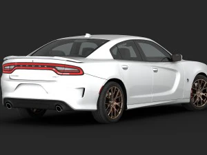 dodge charger srt hellcat 2015 detailed interior 3D Model