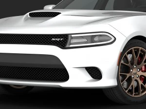 dodge charger srt hellcat 2015 detailed interior 3D Model