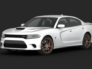 dodge charger srt hellcat 2015 detailed interior Model 3D