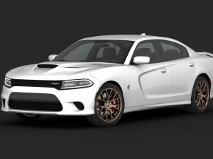 dodge charger srt hellcat 2015 detailed interior 3D Model