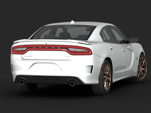 dodge charger srt hellcat 2015 detailed interior 3D Model