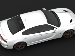 dodge charger srt hellcat 2015 detailed interior Model 3D