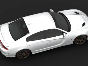 dodge charger srt hellcat 2015 detailed interior 3D Model