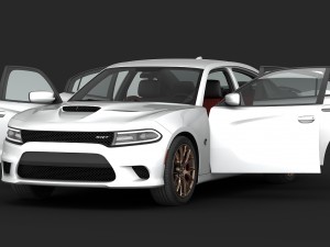 dodge charger srt hellcat 2015 detailed interior Model 3D
