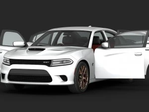 dodge charger srt hellcat 2015 detailed interior 3D Model