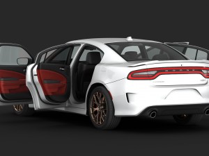 dodge charger srt hellcat 2015 detailed interior Model 3D