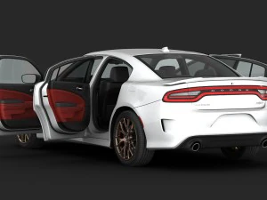 dodge charger srt hellcat 2015 detailed interior 3D Model