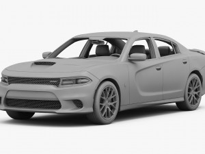 dodge charger srt hellcat 2015 detailed interior Model 3D