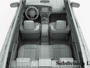 dodge charger srt hellcat 2015 detailed interior Model 3D