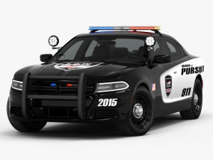dodge charger pursuit 2015 detailed interior 3D Model
