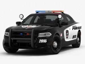 dodge charger pursuit 2015 detailed interior 3D Model