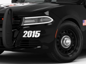 dodge charger pursuit 2015 detailed interior 3D Model
