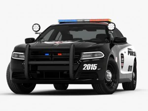 dodge charger pursuit 2015 detailed interior 3D Model