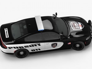 dodge charger pursuit 2015 detailed interior 3D Model