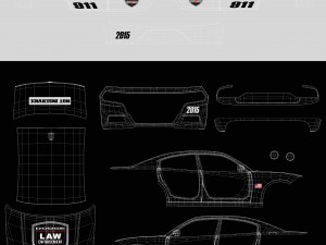 dodge charger pursuit 2015 detailed interior 3D Model