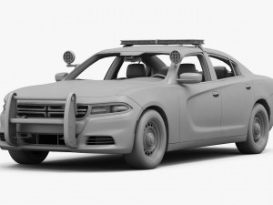 dodge charger pursuit 2015 detailed interior 3D Model