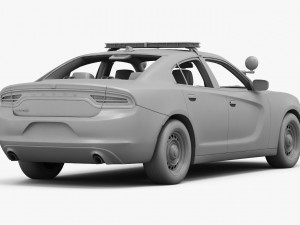 dodge charger pursuit 2015 detailed interior 3D Model