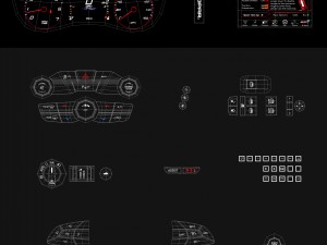 dodge charger pursuit 2015 detailed interior 3D Model