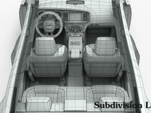 dodge charger pursuit 2015 detailed interior 3D Model
