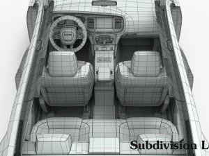 dodge charger pursuit 2015 detailed interior 3D Model