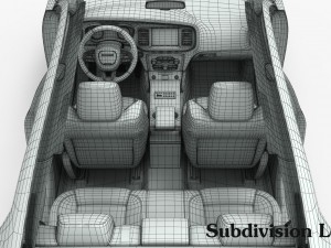 dodge charger pursuit 2015 detailed interior 3D Model