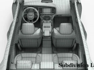 dodge charger pursuit 2015 detailed interior 3D Model
