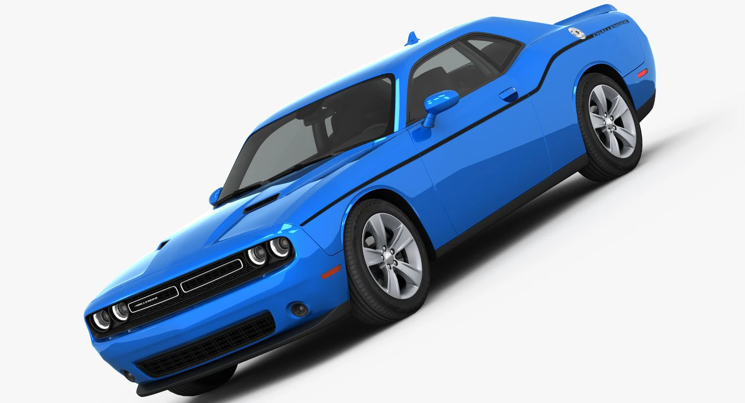 dodge challenger sxt 2015 detailed interior 3D Model .c4d .max .obj .3ds .fbx .stl .blend 