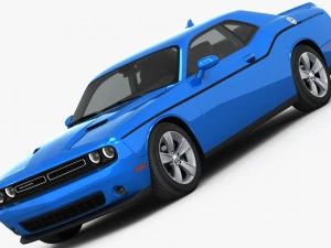 Dodge Challenger sxt 2015 detaylı iç mekan 3D Model