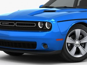 dodge challenger sxt 2015 detailed interior 3D Model