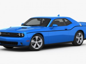 dodge challenger sxt 2015 detailed interior 3D मॉडल