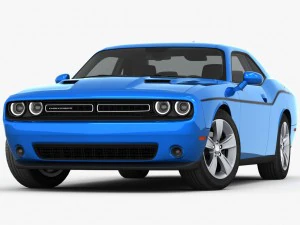 dodge challenger sxt 2015 detailed interior 3D Model