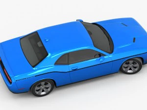 dodge challenger sxt 2015 detailed interior 3D Model
