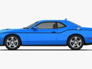 dodge challenger sxt 2015 detailed interior 3D Model
