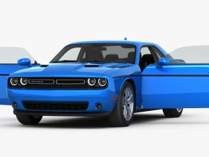 dodge challenger sxt 2015 detailed interior 3D Model