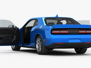 dodge challenger sxt 2015 detailed interior 3D मॉडल