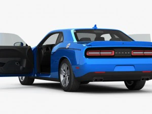 dodge challenger sxt 2015 detailed interior 3D Model