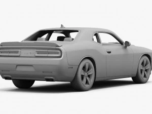 dodge challenger sxt 2015 detailed interior 3D Model