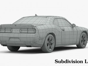 dodge challenger sxt 2015 detailed interior 3D Model