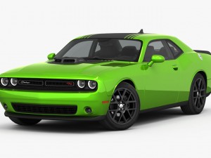 dodge challenger r-t shaker 2015 detailed interior Model 3D