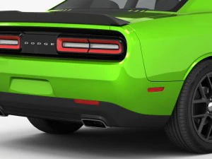 dodge challenger r-t shaker 2015 detailed interior 3D Model