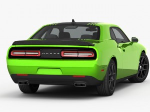 dodge challenger r-t shaker 2015 detailed interior Model 3D