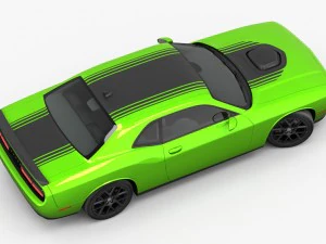 dodge challenger r-t shaker 2015 detailed interior 3D Model