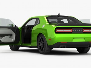 dodge challenger r-t shaker 2015 detailed interior Model 3D